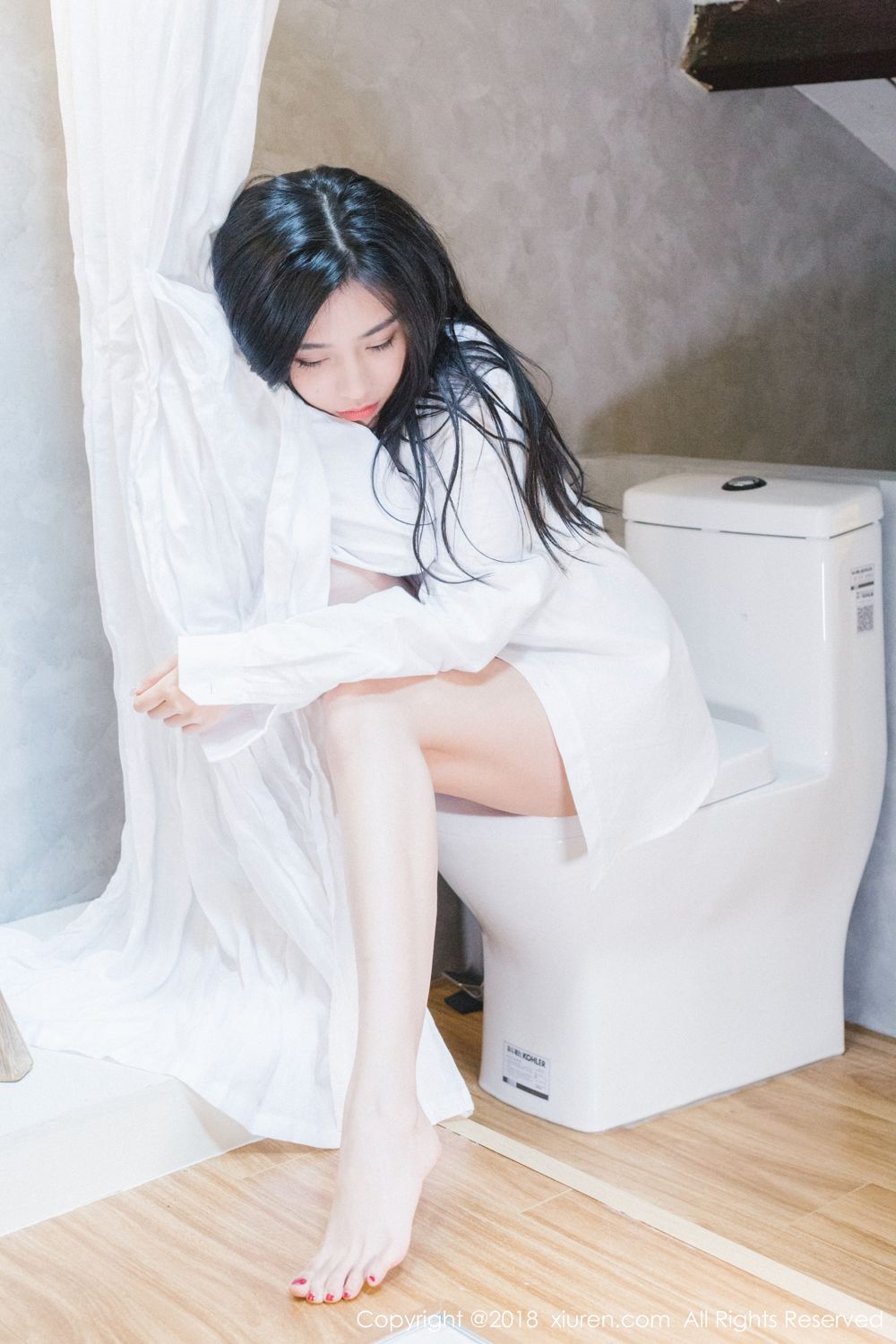 宅男女神许诺Sabrina清新薄纱早安女友写真 No.1024
