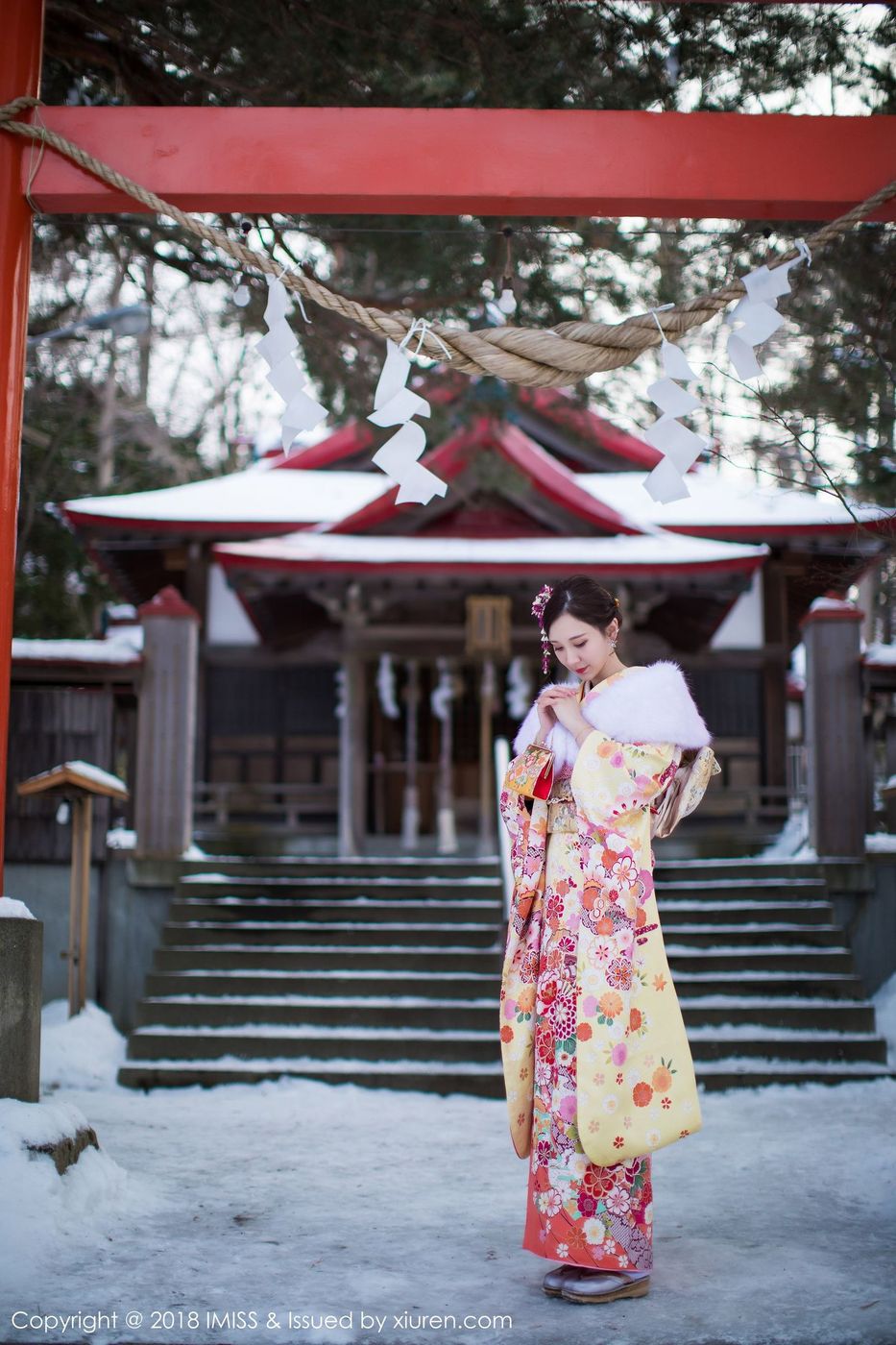 养眼和服美女淼淼萌萌哒学生装制服诱惑北海道旅拍 Vol.242