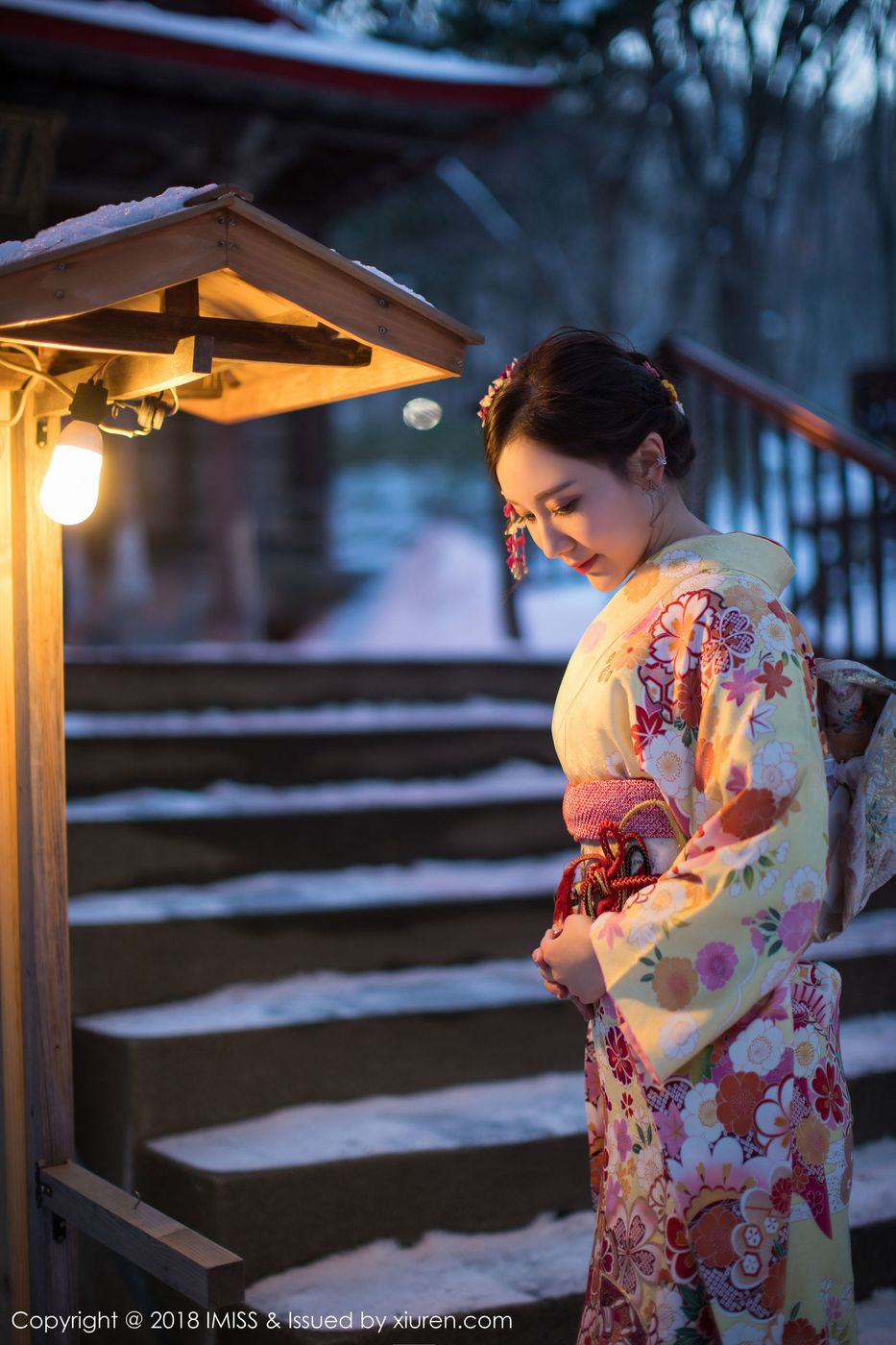 养眼和服美女淼淼萌萌哒学生装制服诱惑北海道旅拍 Vol.242
