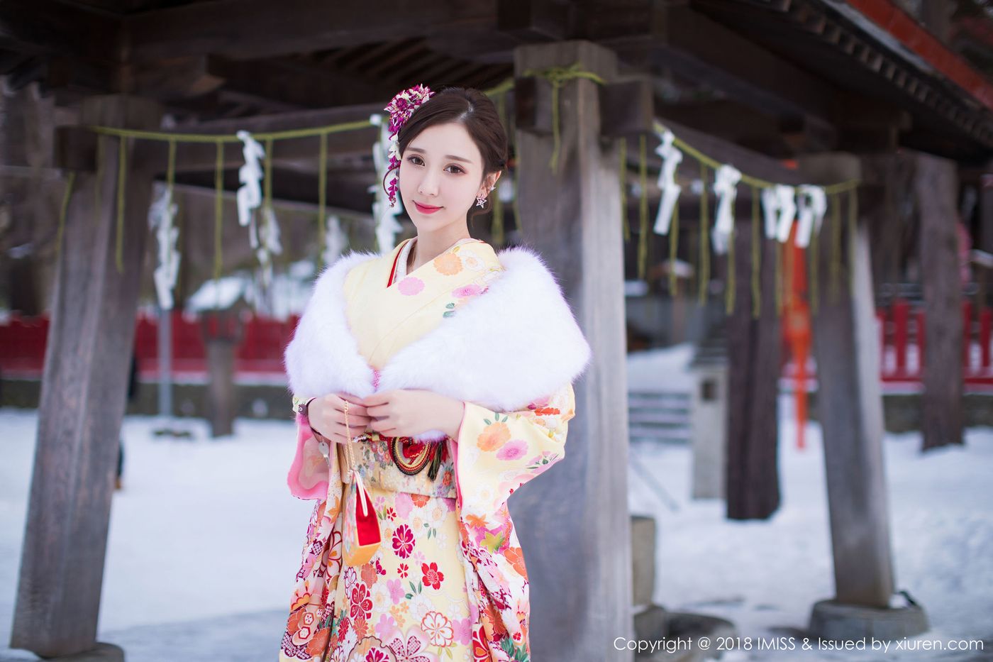 养眼和服美女淼淼萌萌哒学生装制服诱惑北海道旅拍 Vol.242