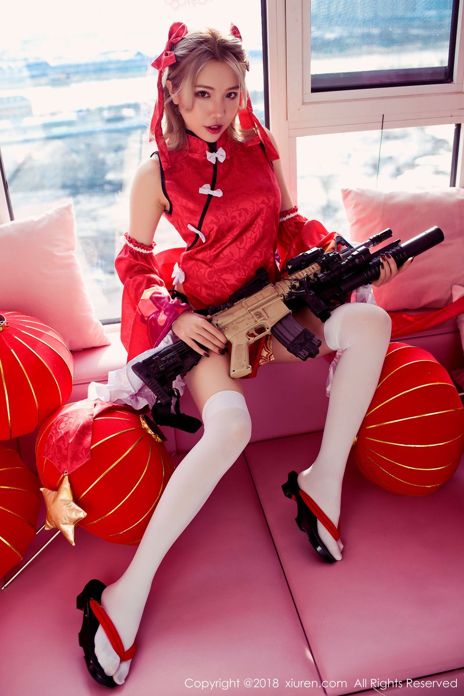性感美女黄楽然极品身材浑圆翘乳COS枪娘写真 No.911