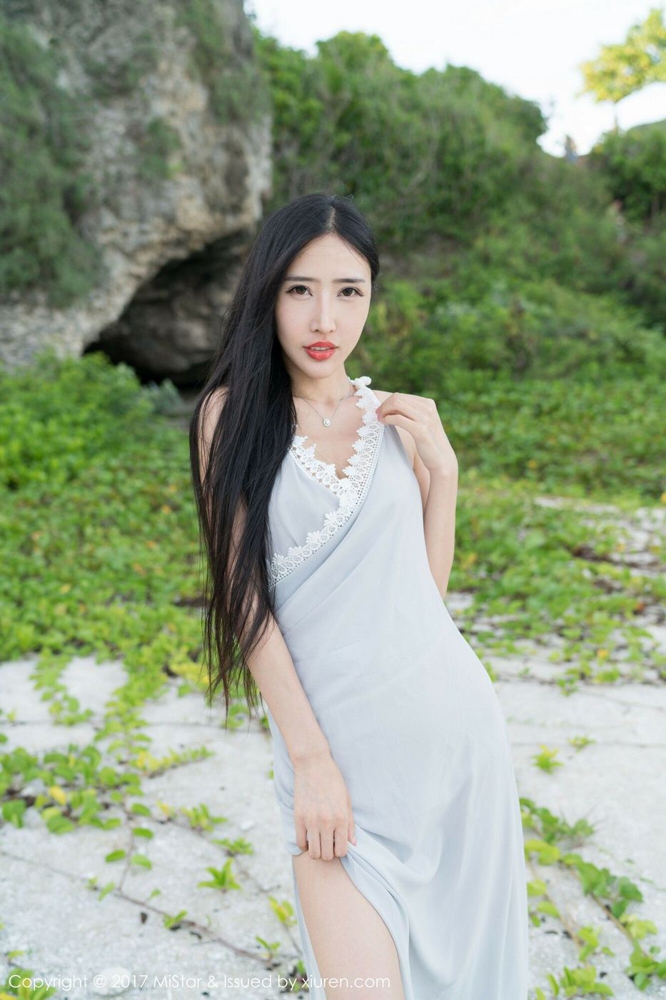 魅妍社美女模特余心曼美胸长腿内衣诱惑塞班旅拍