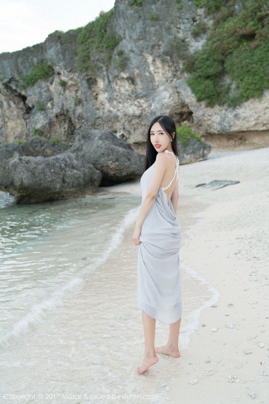 魅妍社美女模特余心曼美胸长腿内衣诱惑塞班旅拍