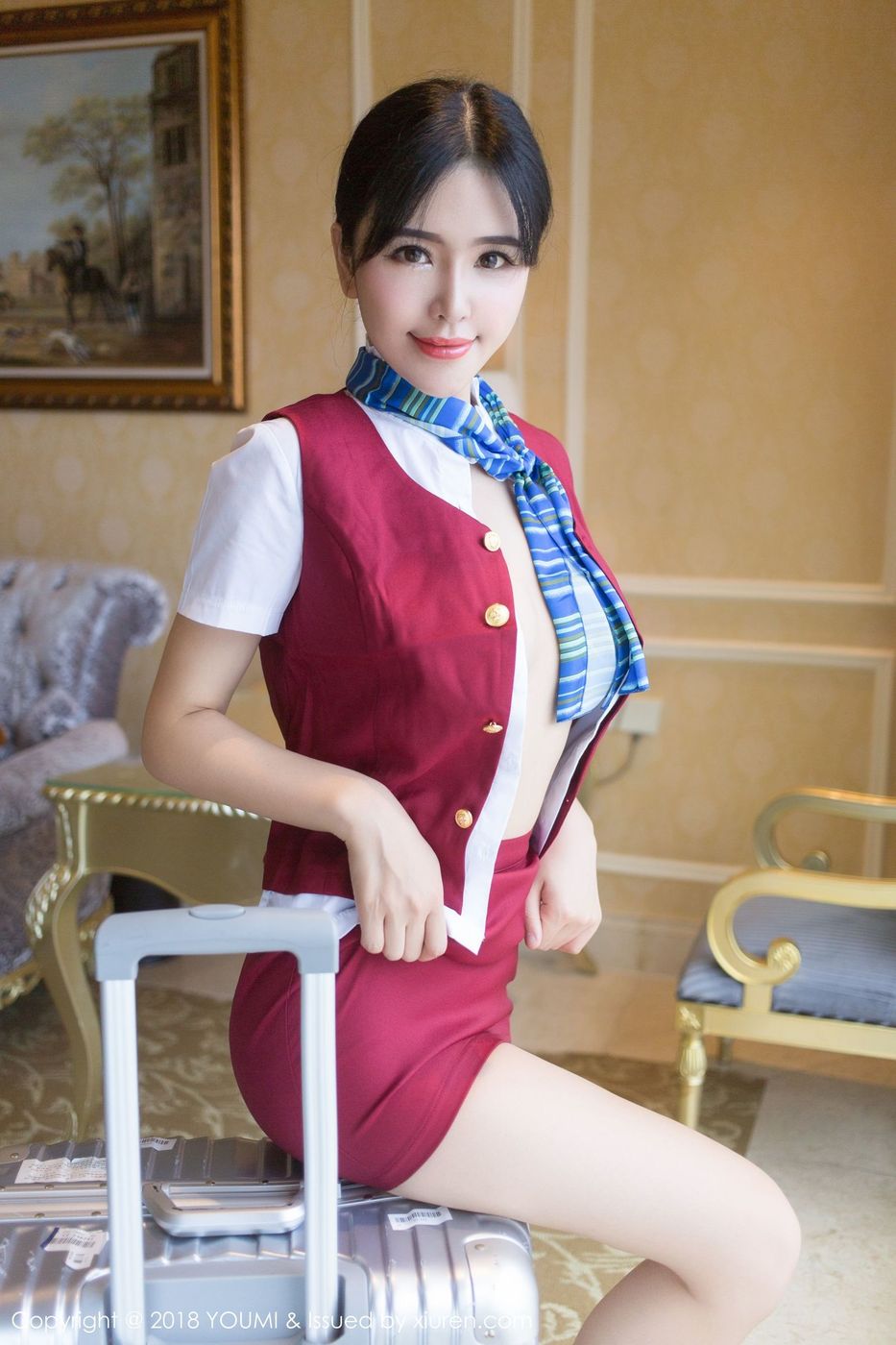 宅男女神刘钰儿空姐开背毛衣制服诱惑写真 Vol.157