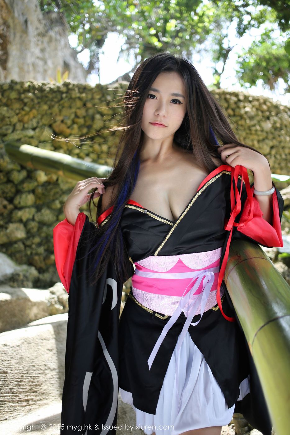 和服美女moa小姐诱惑美胸修长美腿腿菲律宾长滩旅拍