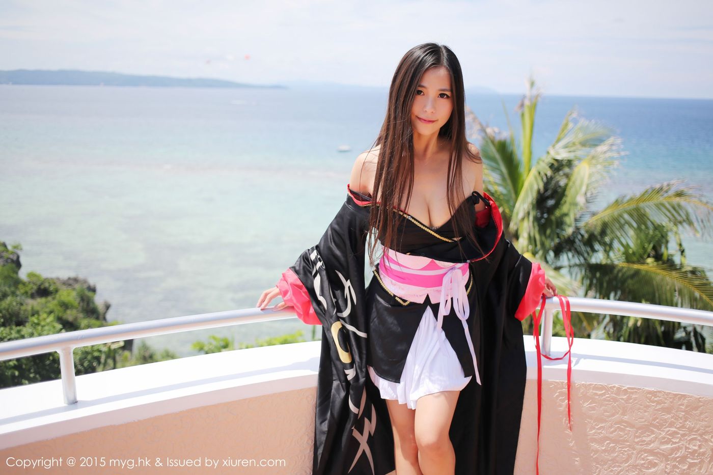 和服美女moa小姐诱惑美胸修长美腿腿菲律宾长滩旅拍