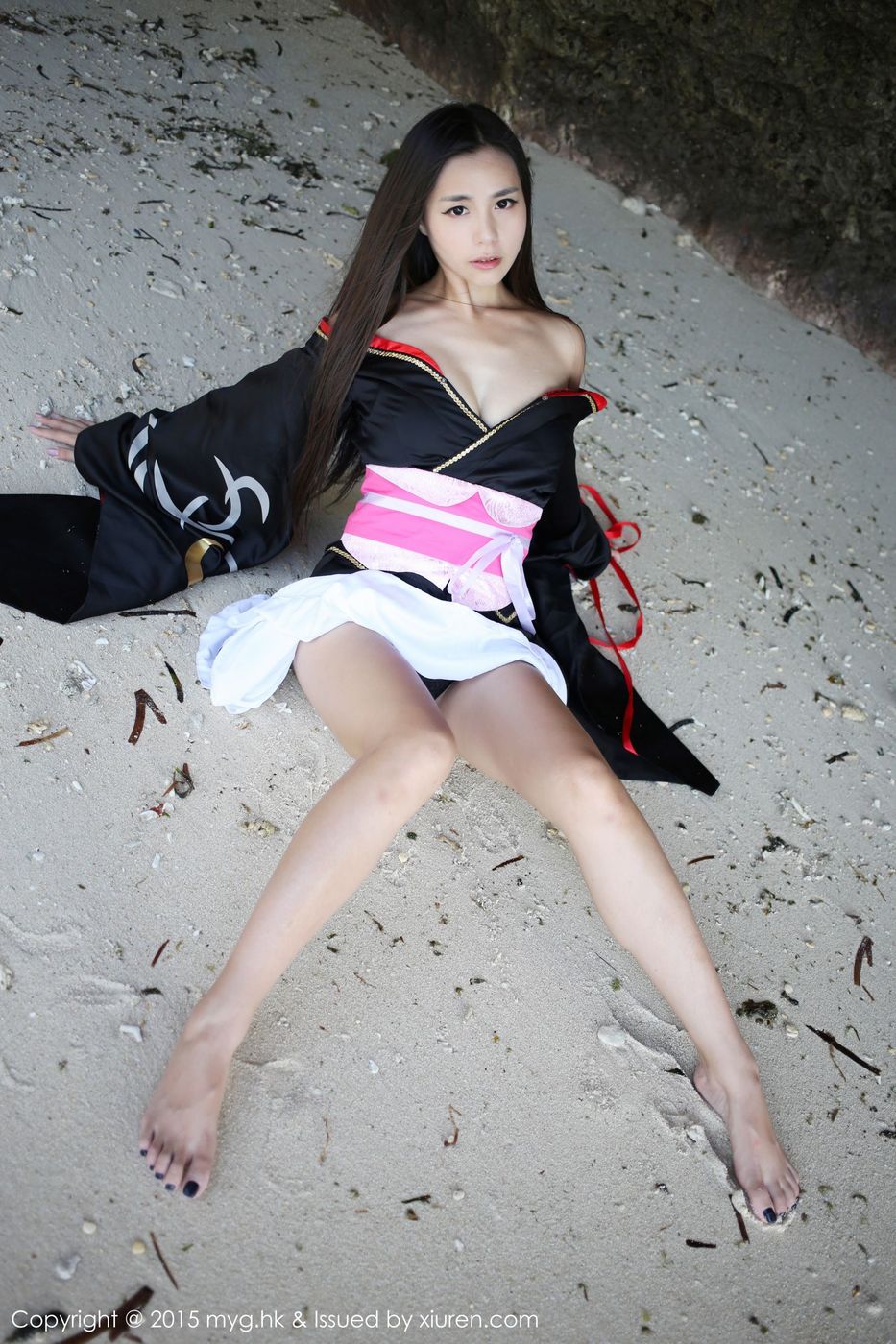 和服美女moa小姐诱惑美胸修长美腿腿菲律宾长滩旅拍