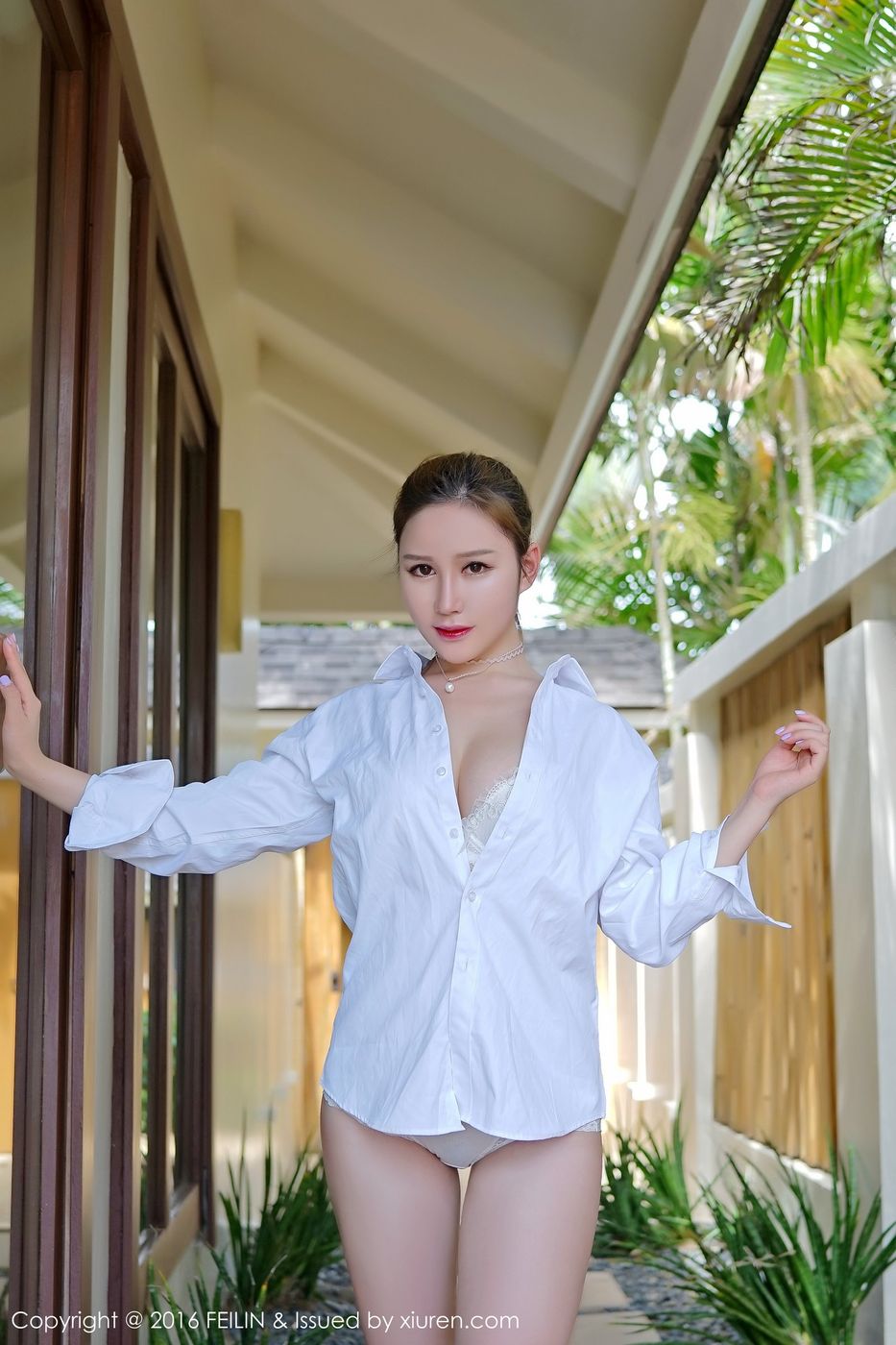 性感美女模特于姬Una泳池比基尼湿身诱惑薄荷岛旅拍首套