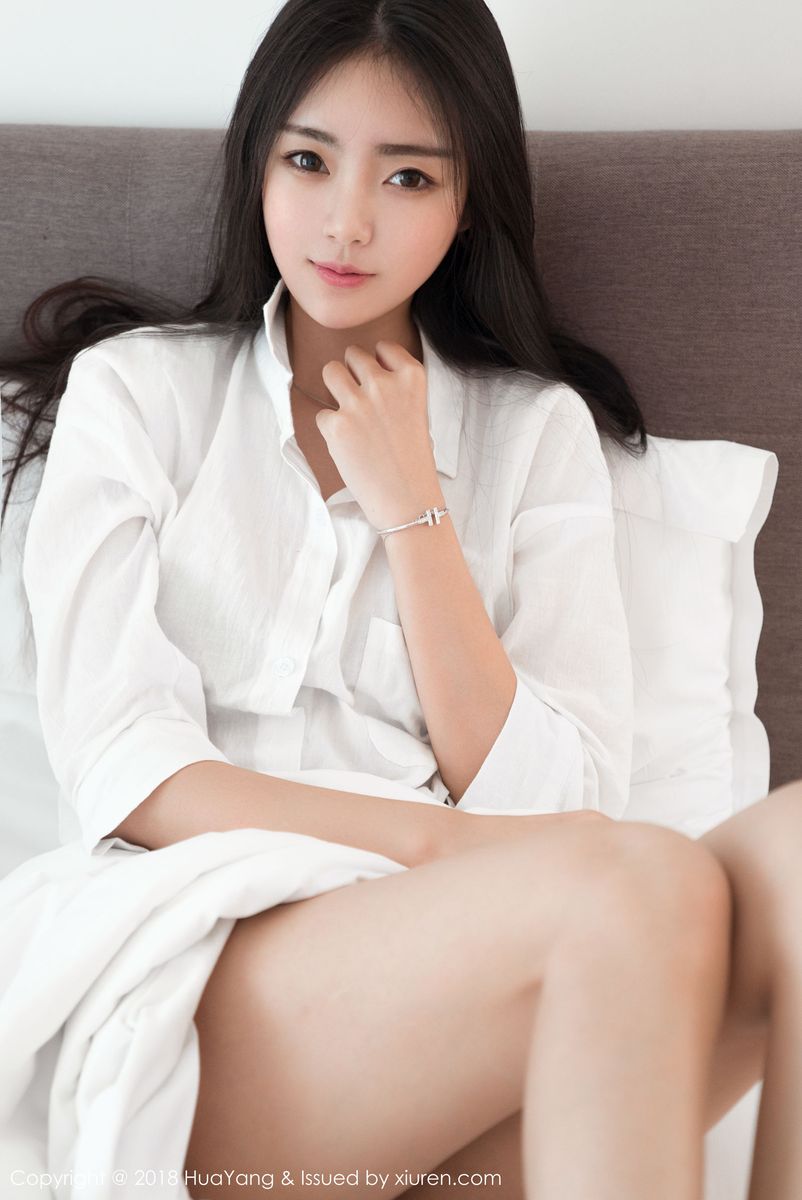 美女模特可乐Vicky白衬衫长发飘飘泰国旅拍