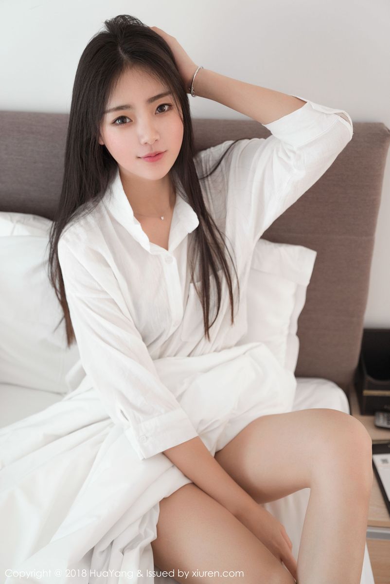 美女模特可乐Vicky白衬衫长发飘飘泰国旅拍