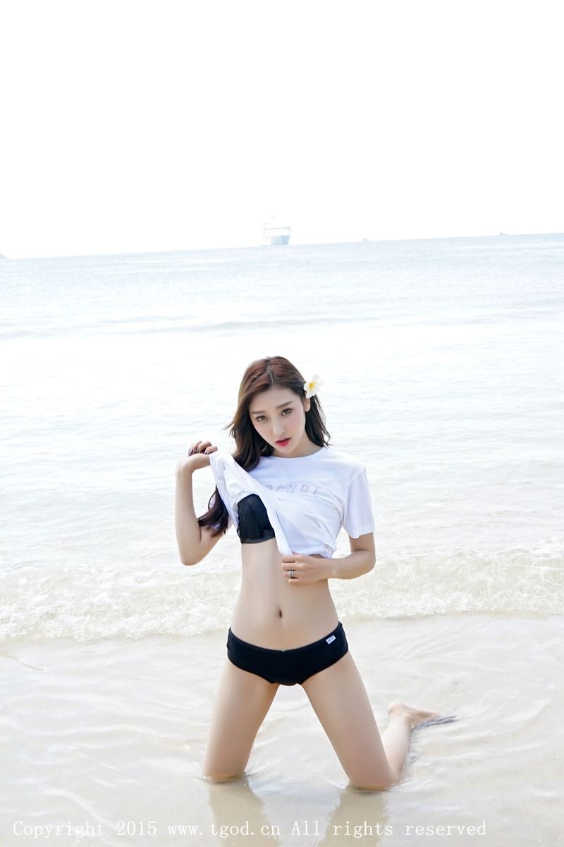 美女模特李筱乔JoJo沙滩比基尼内衣诱惑普吉岛旅拍