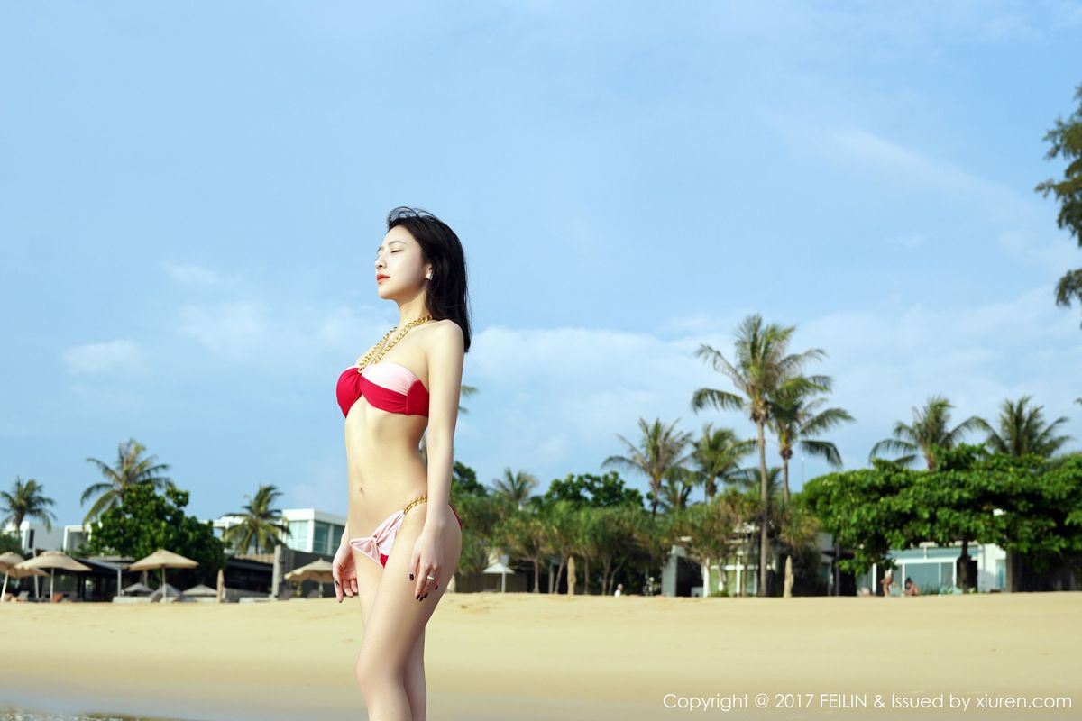 清纯女神施忆佳KITTY夏季海边沙滩比基尼写真第二套
