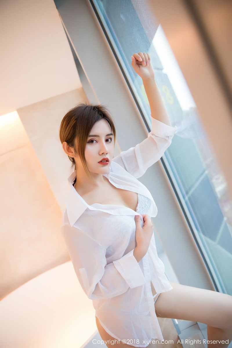 秀人网性感女神Cris_卓娅祺兔女郎浴室白衬衫内衣诱惑写真