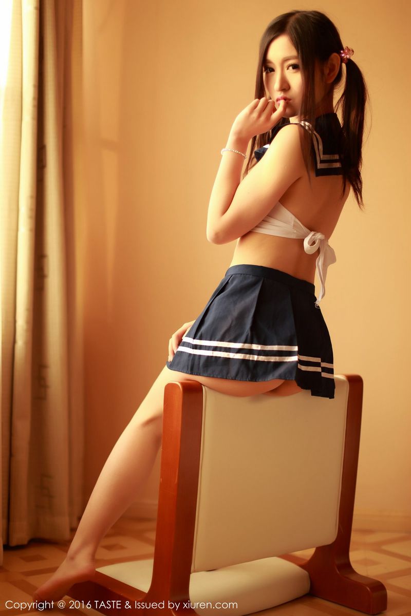 性感美少女沈梦瑶水手服学生装&兔女郎制服诱惑套图