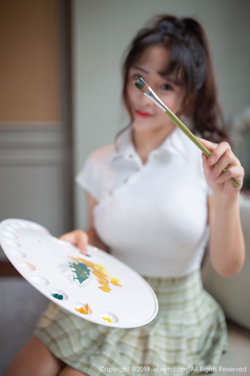 美女模特陶喜乐_lele性感学生装曼妙身姿诱人写真