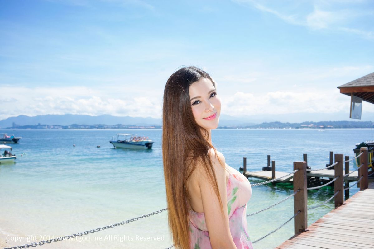 知名美模宛恩miyu唯美长裙魔鬼身材沙巴旅拍