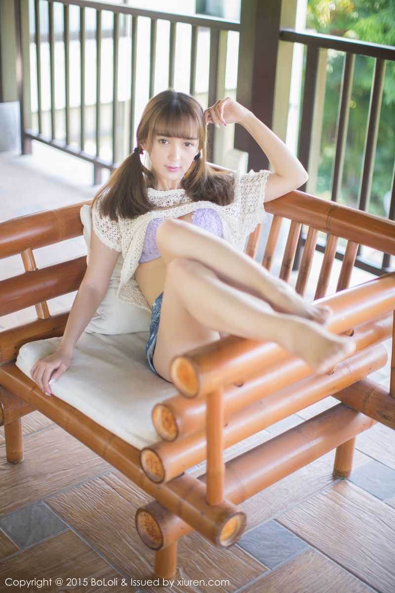美女模特Monkey小潘鼠三亚沙滩内衣诱惑写真