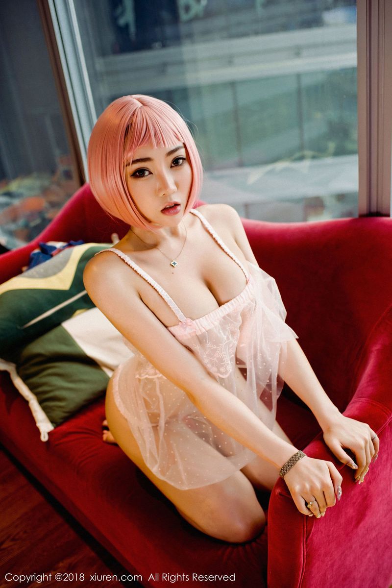 美模萌汉药baby连体比基尼&透明吊带衫性感写真