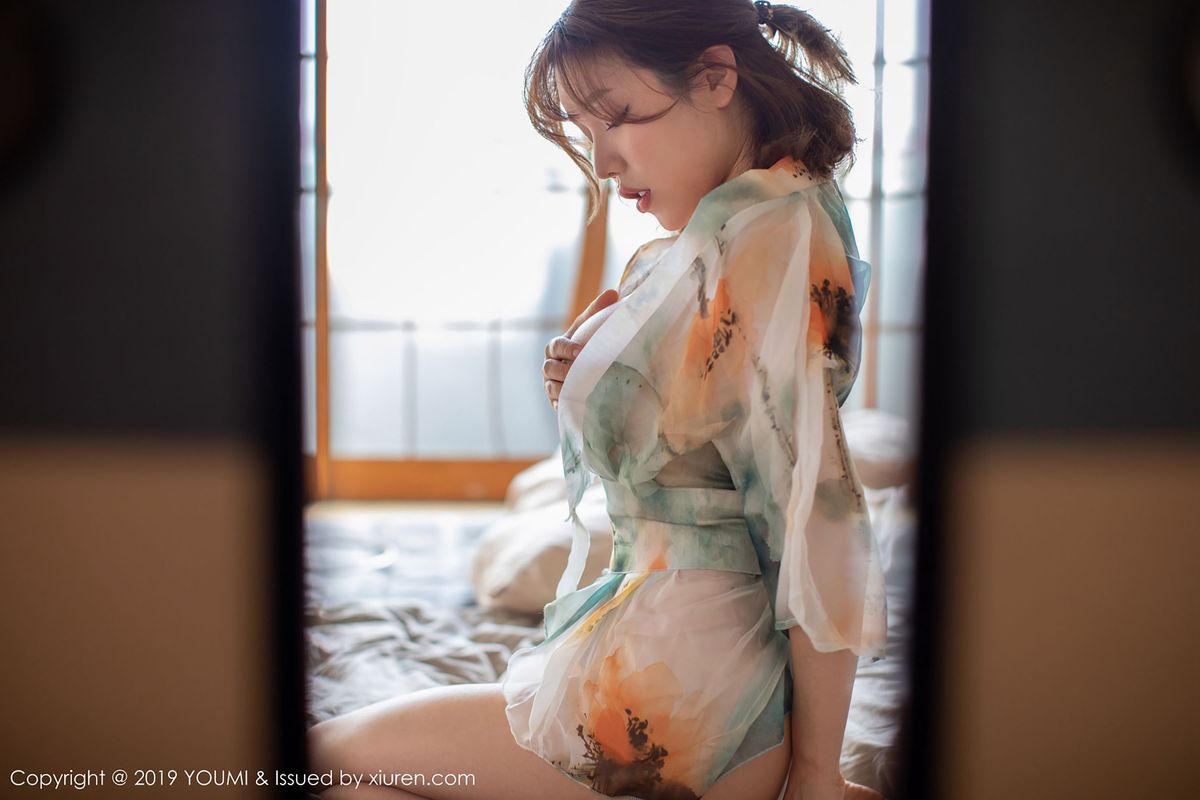 性感女神黄楽然半透和服&镂空内衣日本旅拍