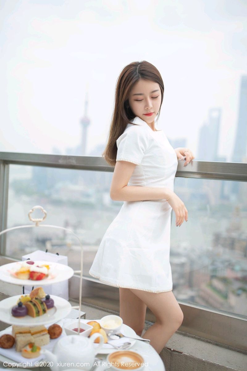 美女模特夏诗雯Sally下午茶主题居家内衣诱惑写真