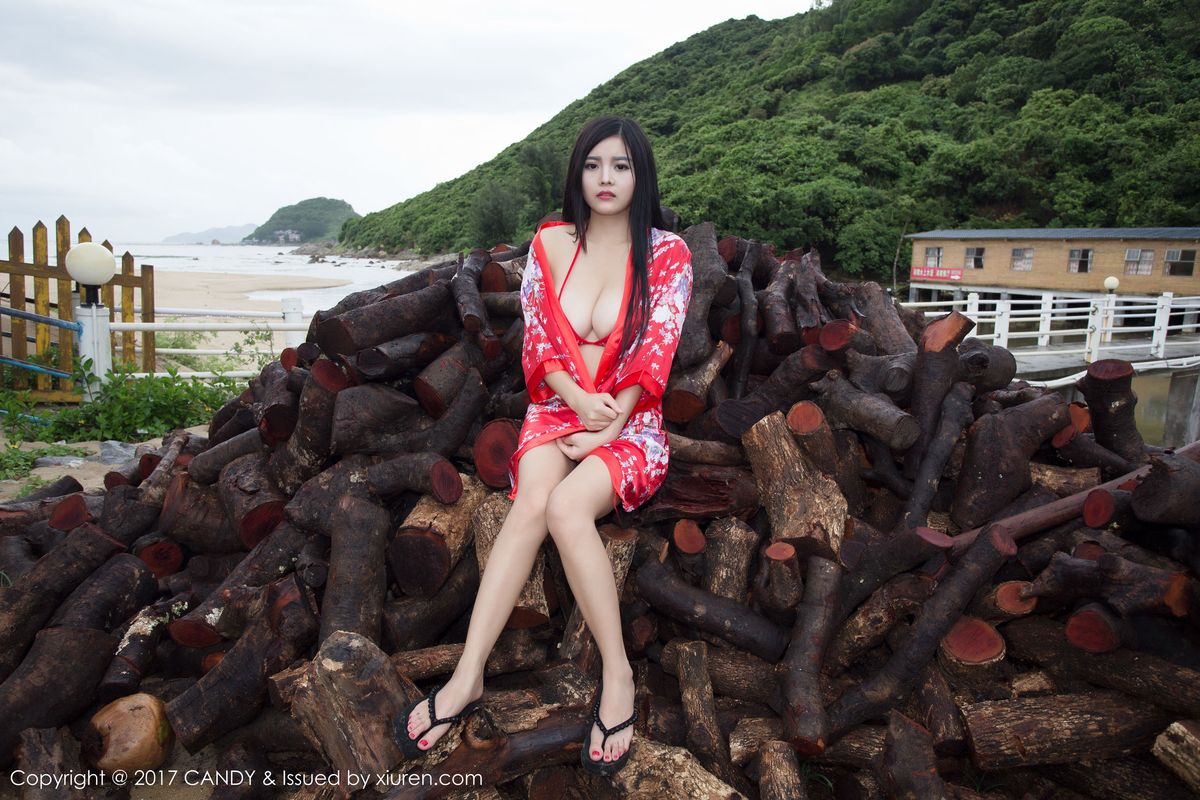 混血新人林美惠子Mieko外景海边&车内拍摄写真