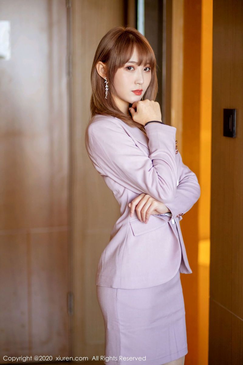 丽质模特周慕汐fairy丝袜美腿职场西装OL系列写真