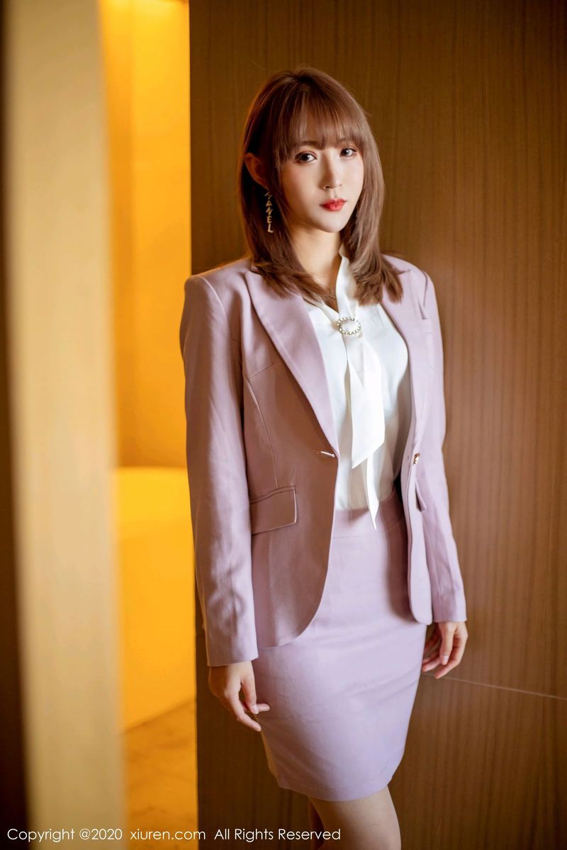 丽质模特周慕汐fairy丝袜美腿职场西装OL系列写真