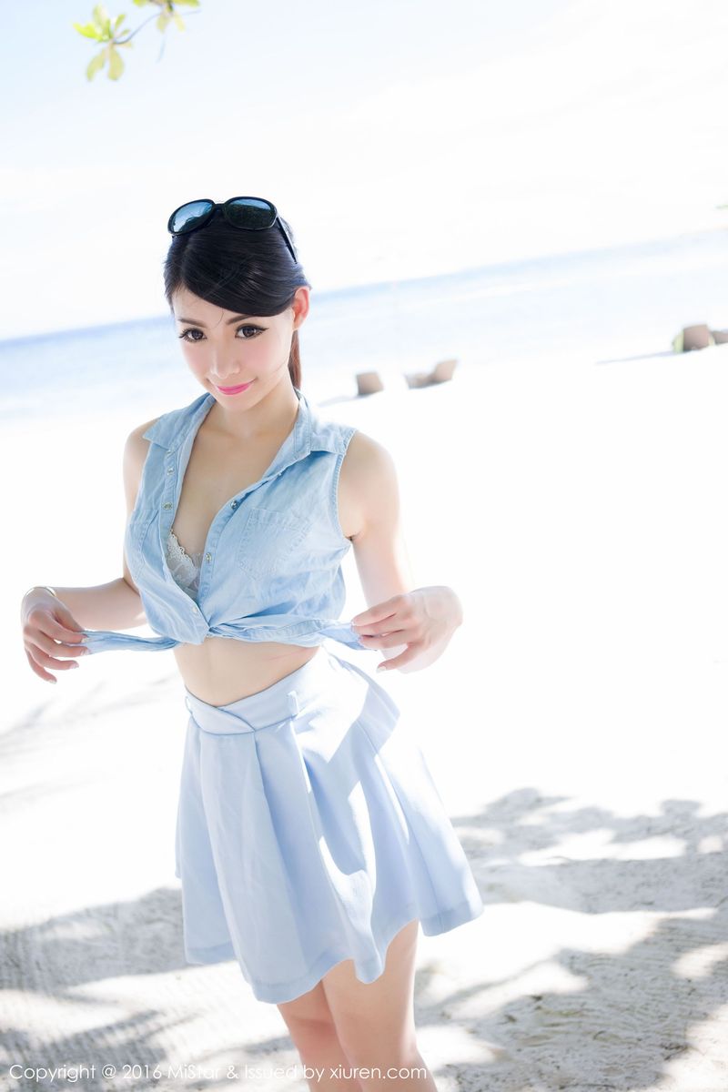 性感女神Mara酱比基尼+水手服系列薄荷岛旅拍