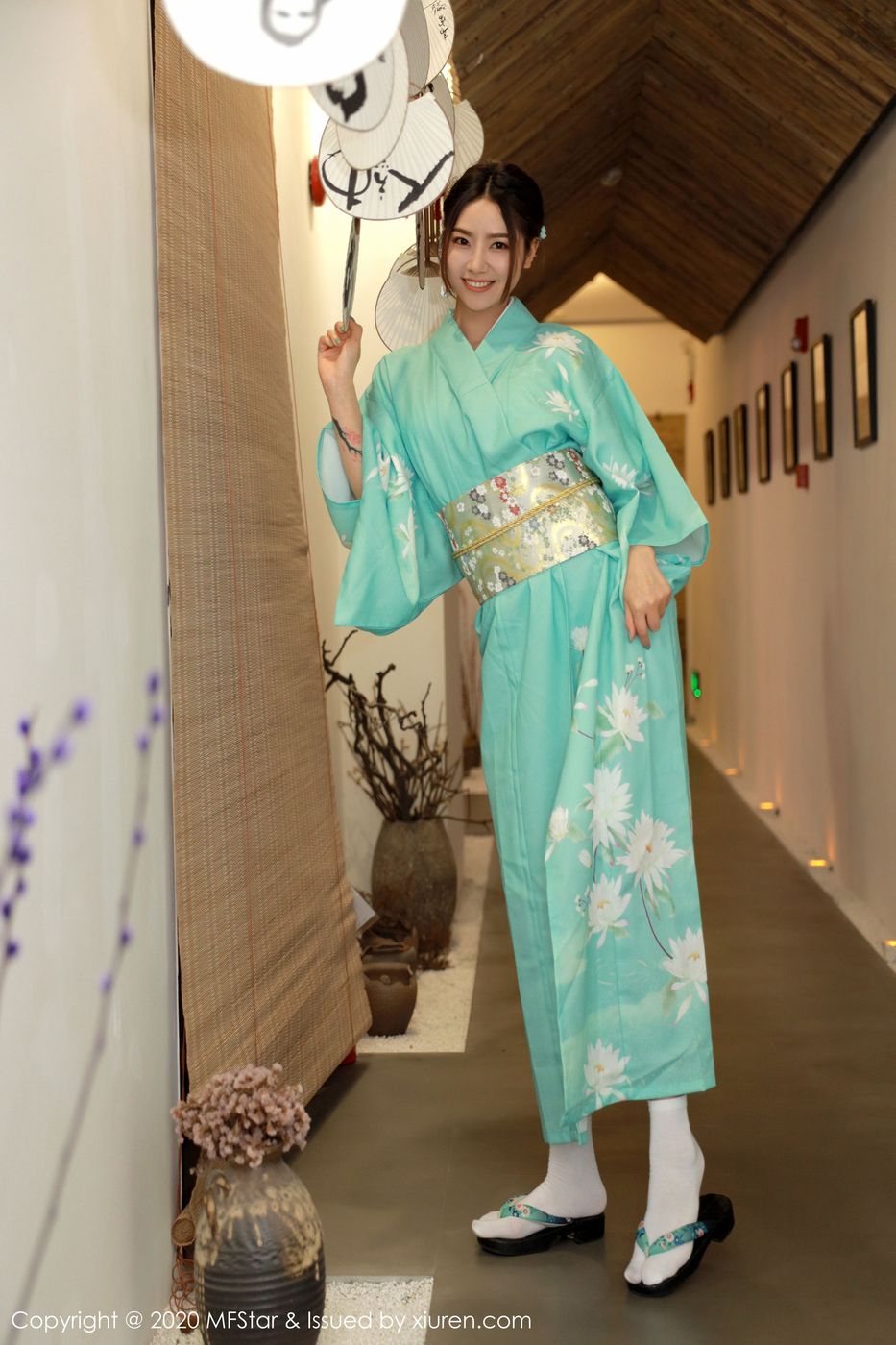 美女模特方子萱韵味和服日系场景妖娆写真