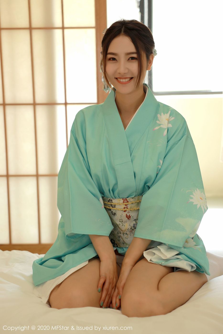 美女模特方子萱韵味和服日系场景妖娆写真