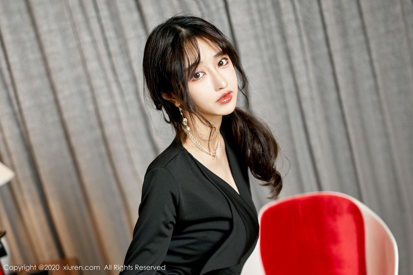 美女模特Betty林子欣中国红内衣系列新春特辑
