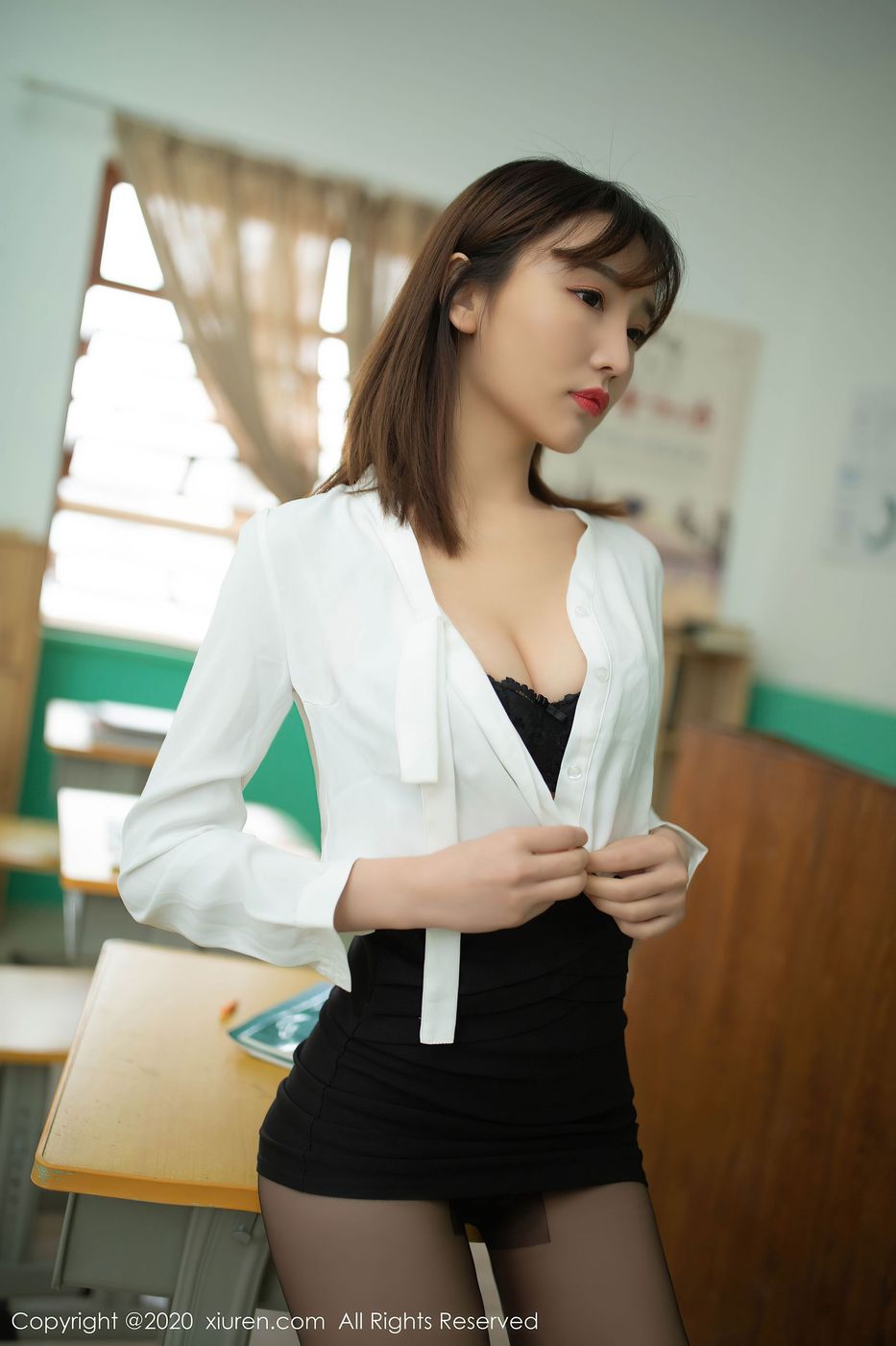 美女模特陆萱萱课堂老师女教师系列乌镇+太湖旅拍