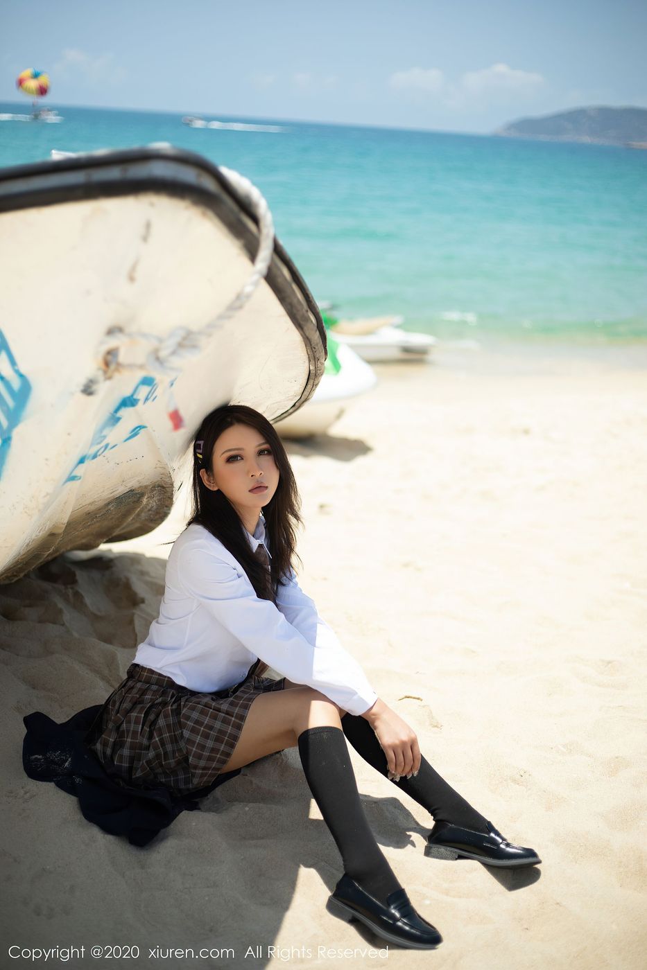 美女模特Emily顾奈奈海边泳衣+黑丝OL系列心愿旅拍