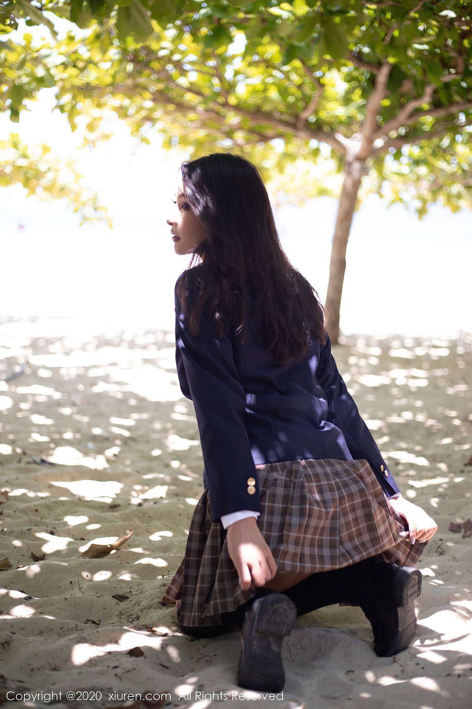 美女模特Emily顾奈奈海边泳衣+黑丝OL系列心愿旅拍
