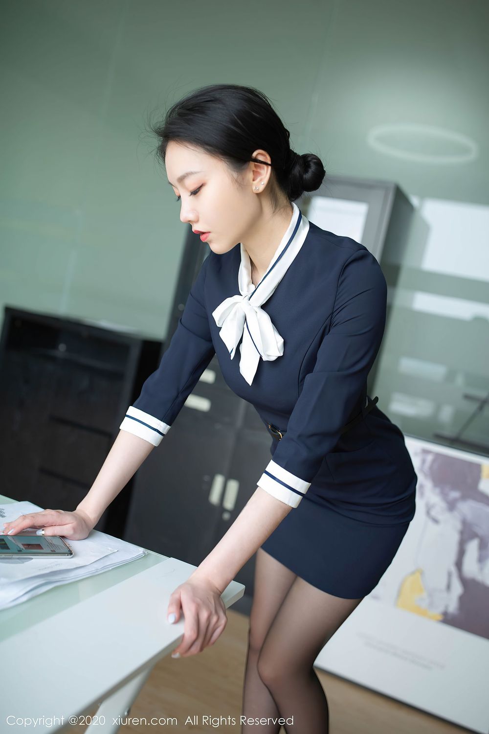 美女模特安然Maleah - 职场老板主题别样风情写真