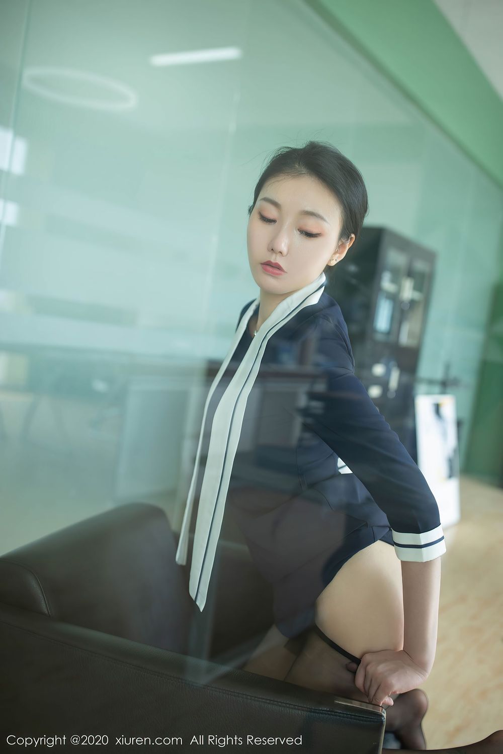 美女模特安然Maleah - 职场老板主题别样风情写真