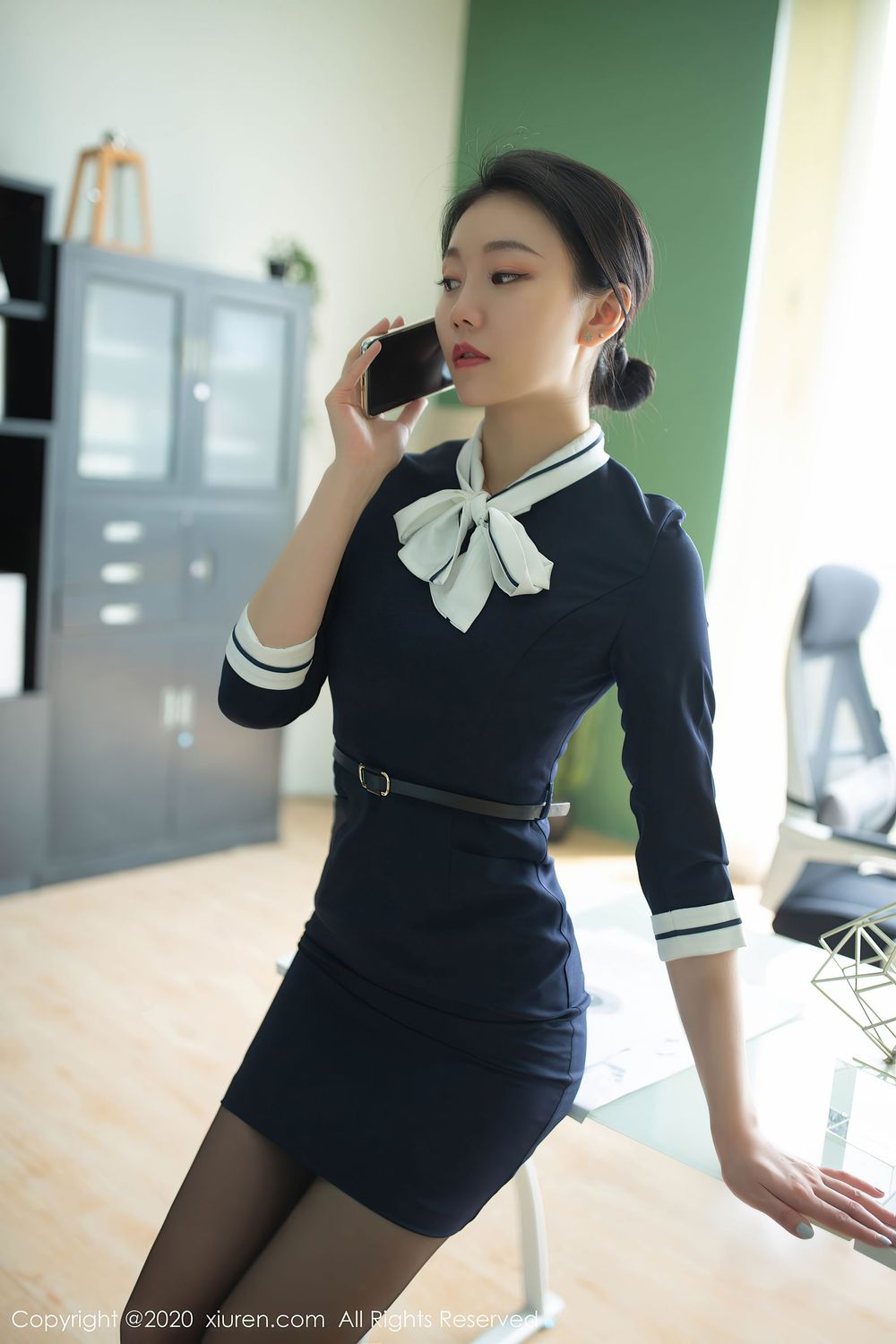 美女模特安然Maleah - 职场老板主题别样风情写真