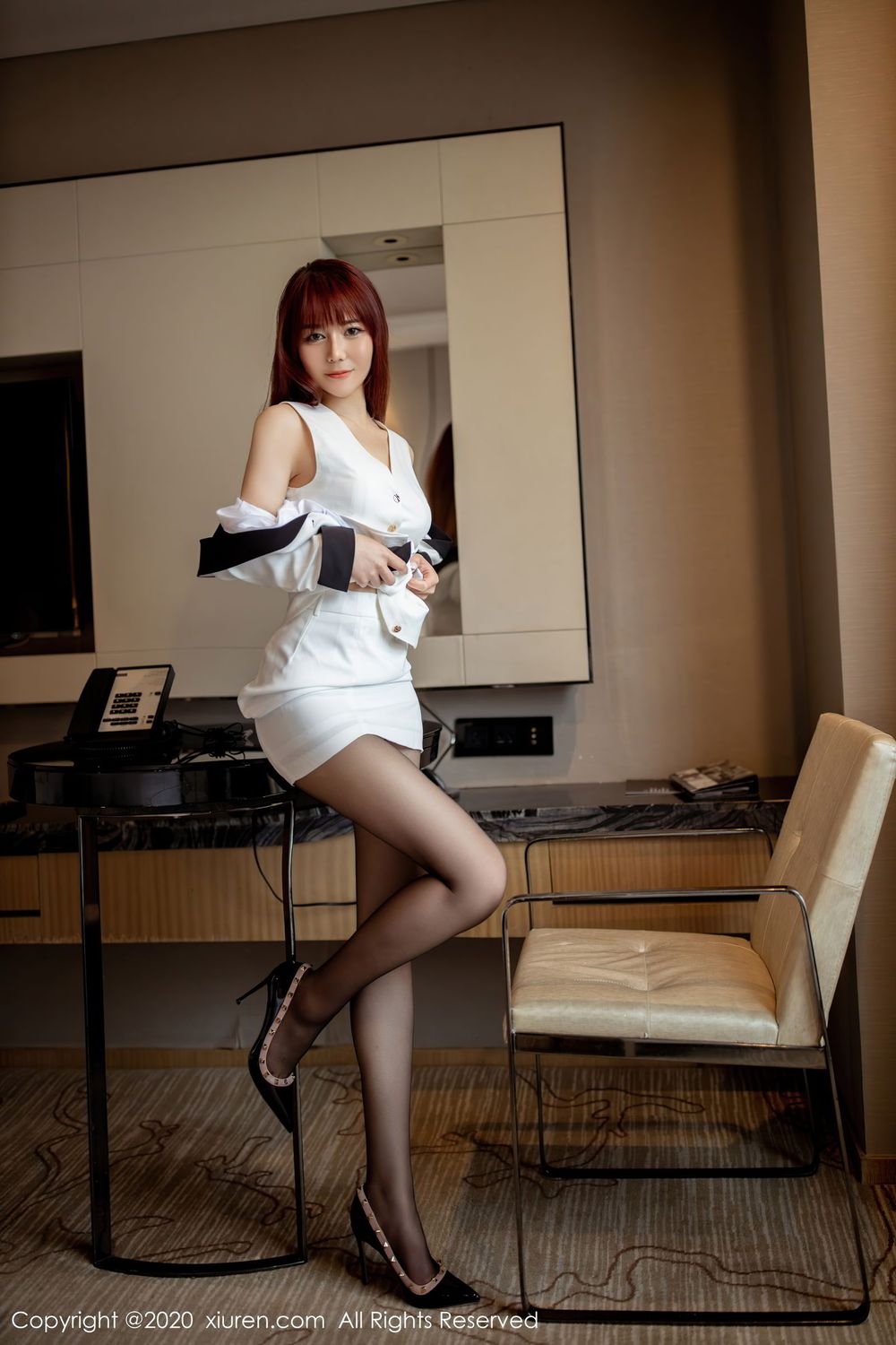 美女模特fairy如歌 - 飒爽职场制服黑丝系列性感写真