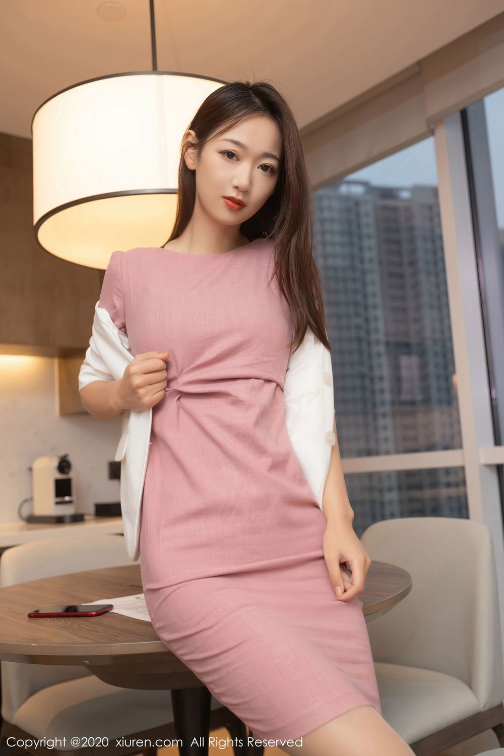 美女模特唐安琪 - 丝袜美腿职场OL秘书装扮性感写真