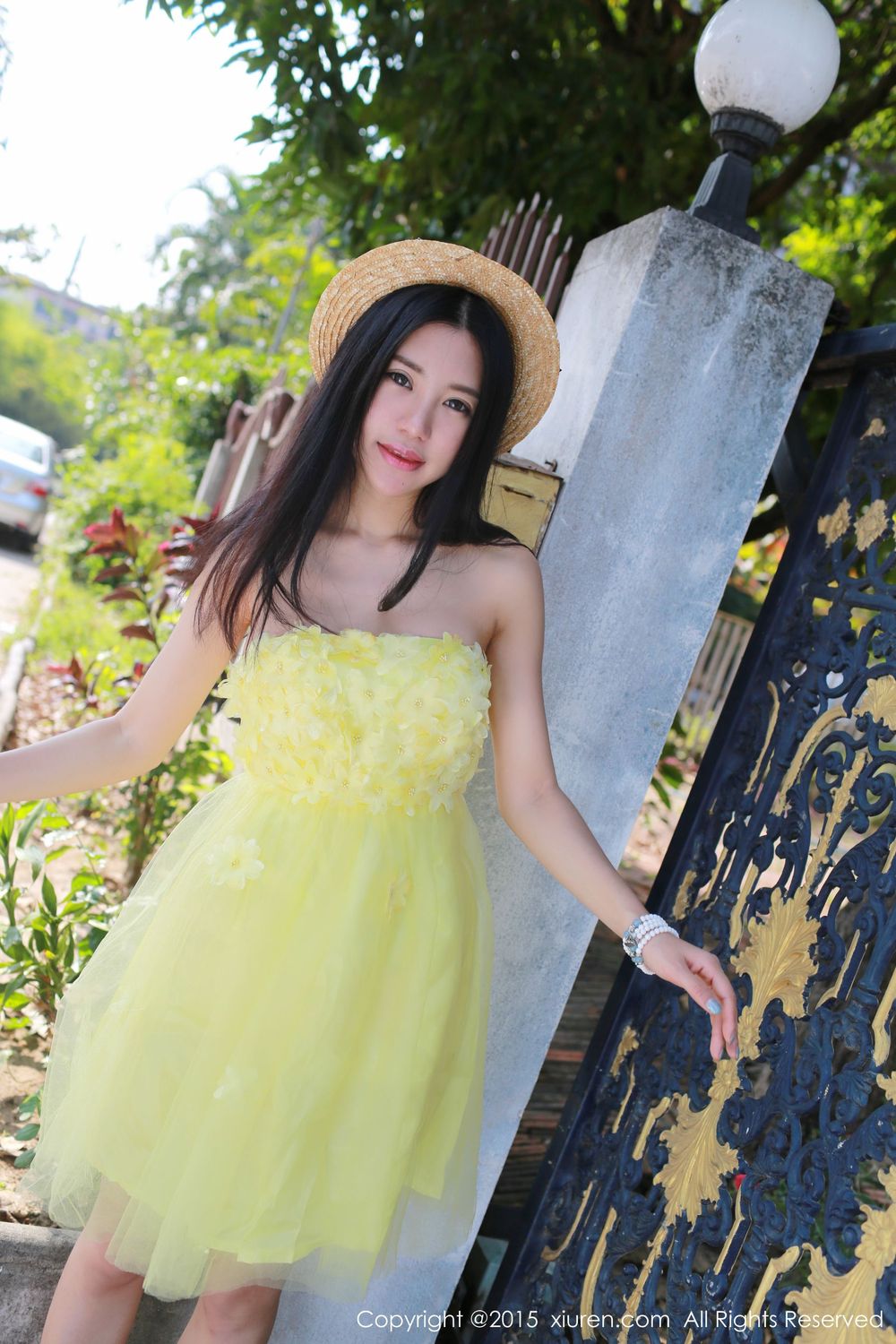 美女模特绮里嘉ula - 黄色袜胸裙泰国清迈小清新旅拍