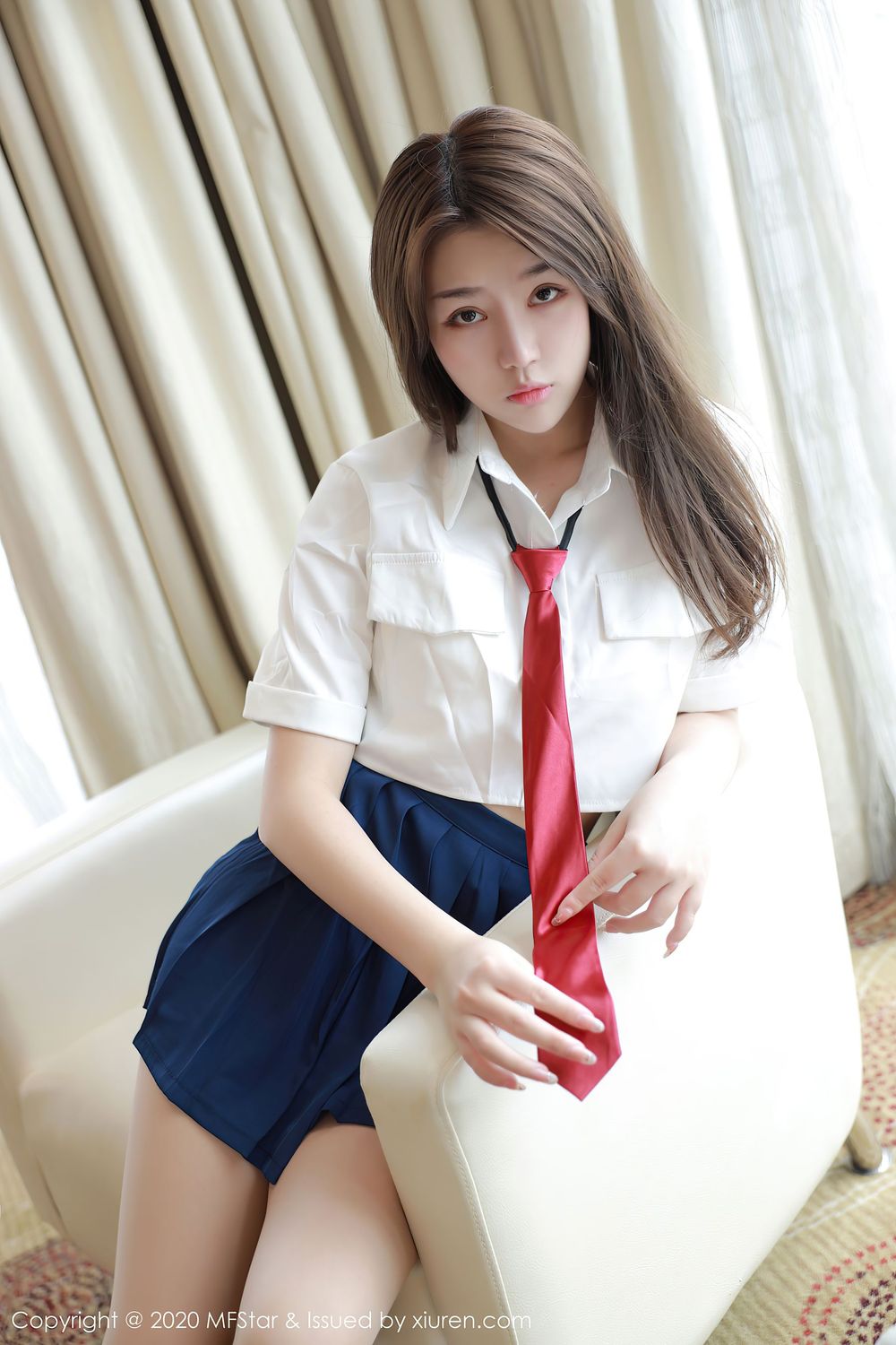 美女模特梦梵 - 清纯气息JK制服系列性感写真