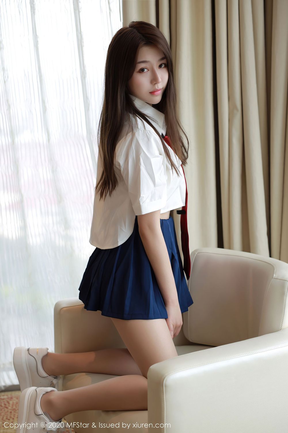 美女模特梦梵 - 清纯气息JK制服系列性感写真