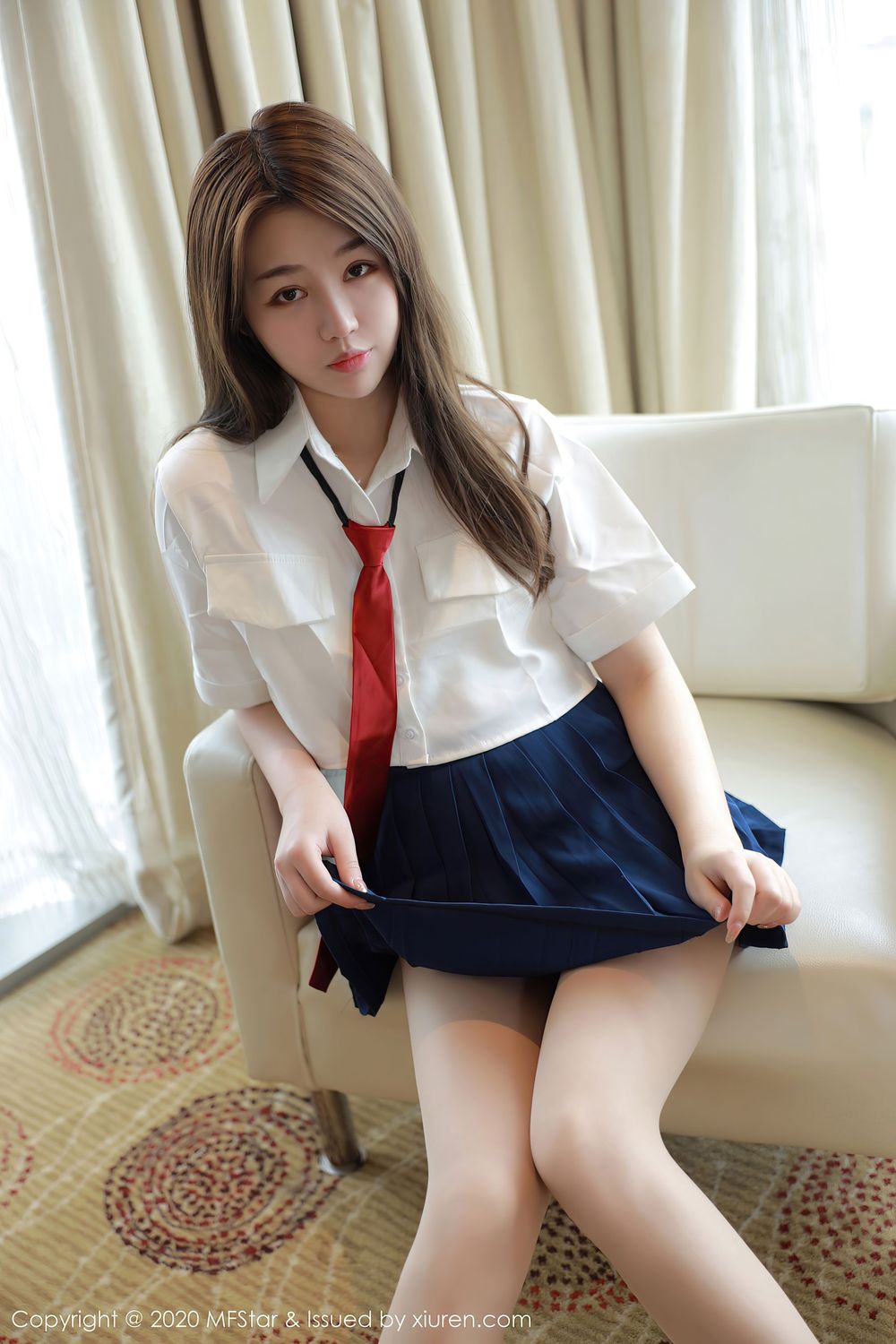 美女模特梦梵 - 清纯气息JK制服系列性感写真