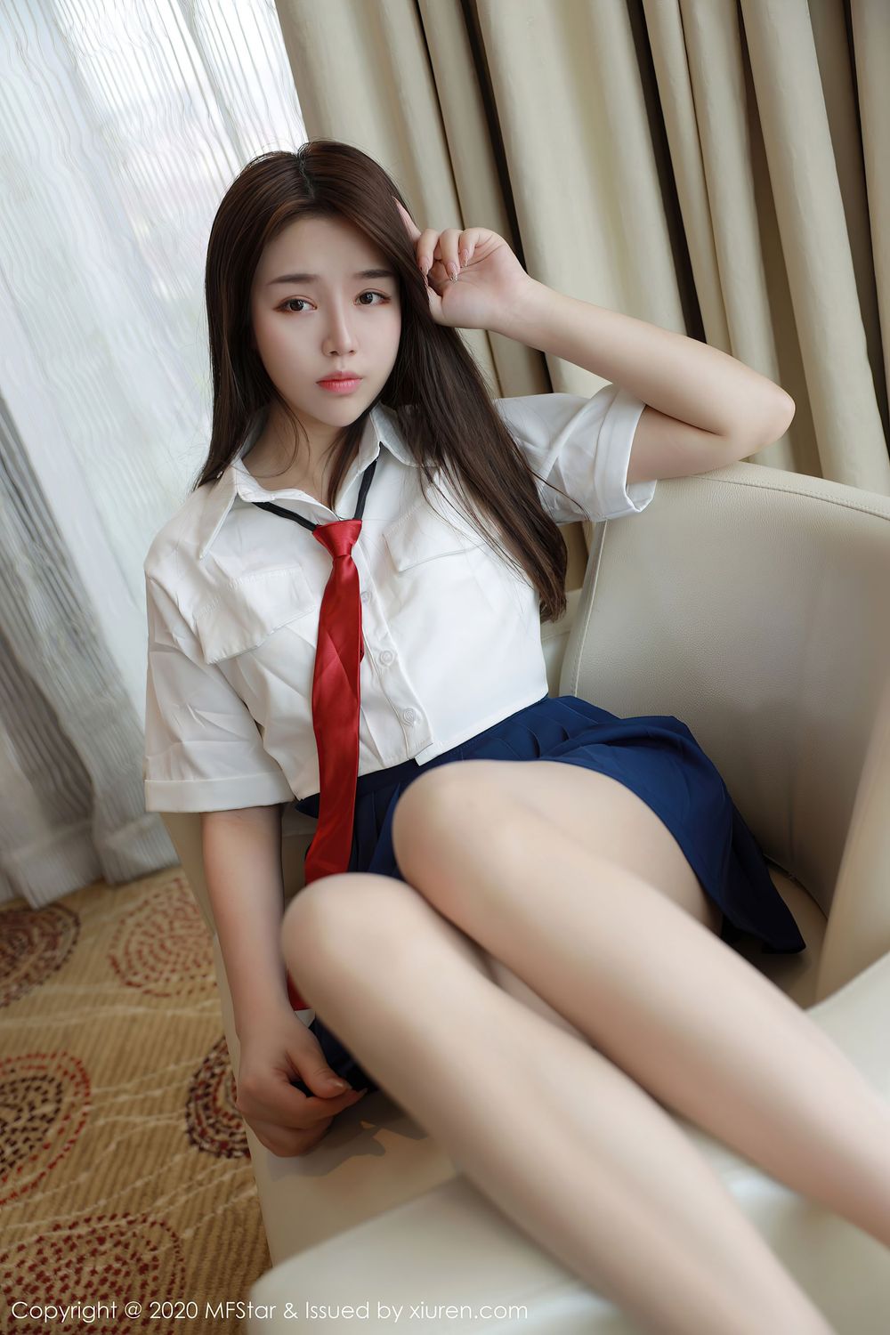 美女模特梦梵 - 清纯气息JK制服系列性感写真