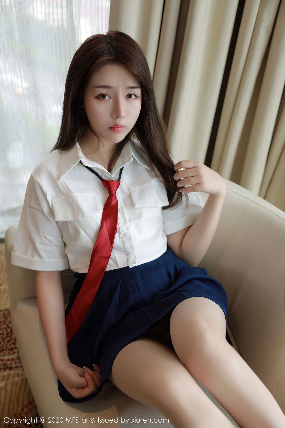 美女模特梦梵 - 清纯气息JK制服系列性感写真