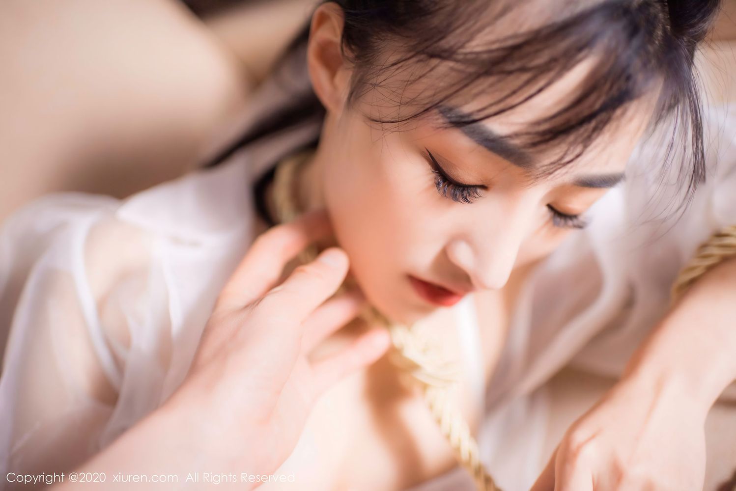 美女模特还是陈梵妮 - 绳艺捆绑新娘系列性感写真