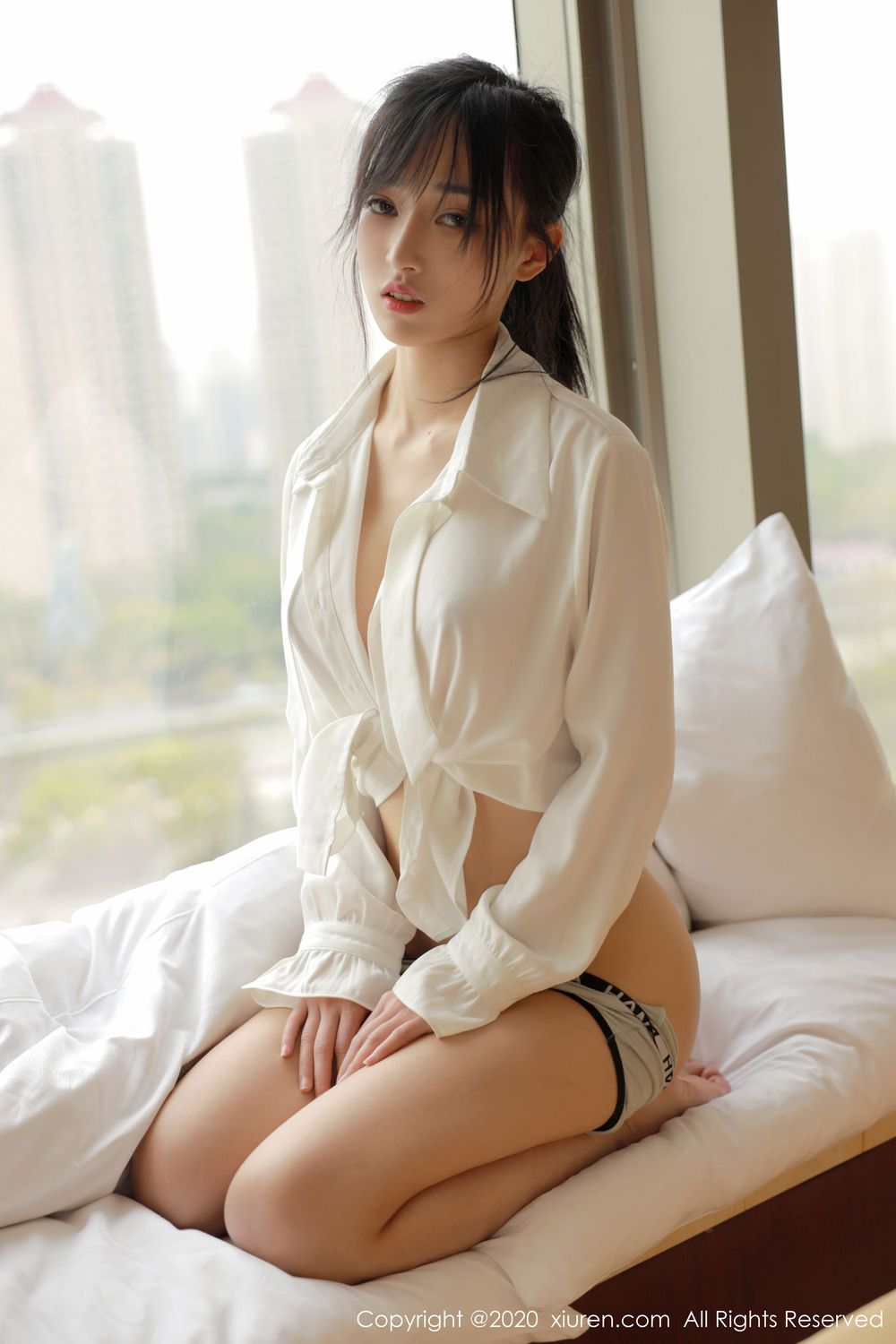 新人模特陈梵妮Fanny - 性感白衬衫系列写真