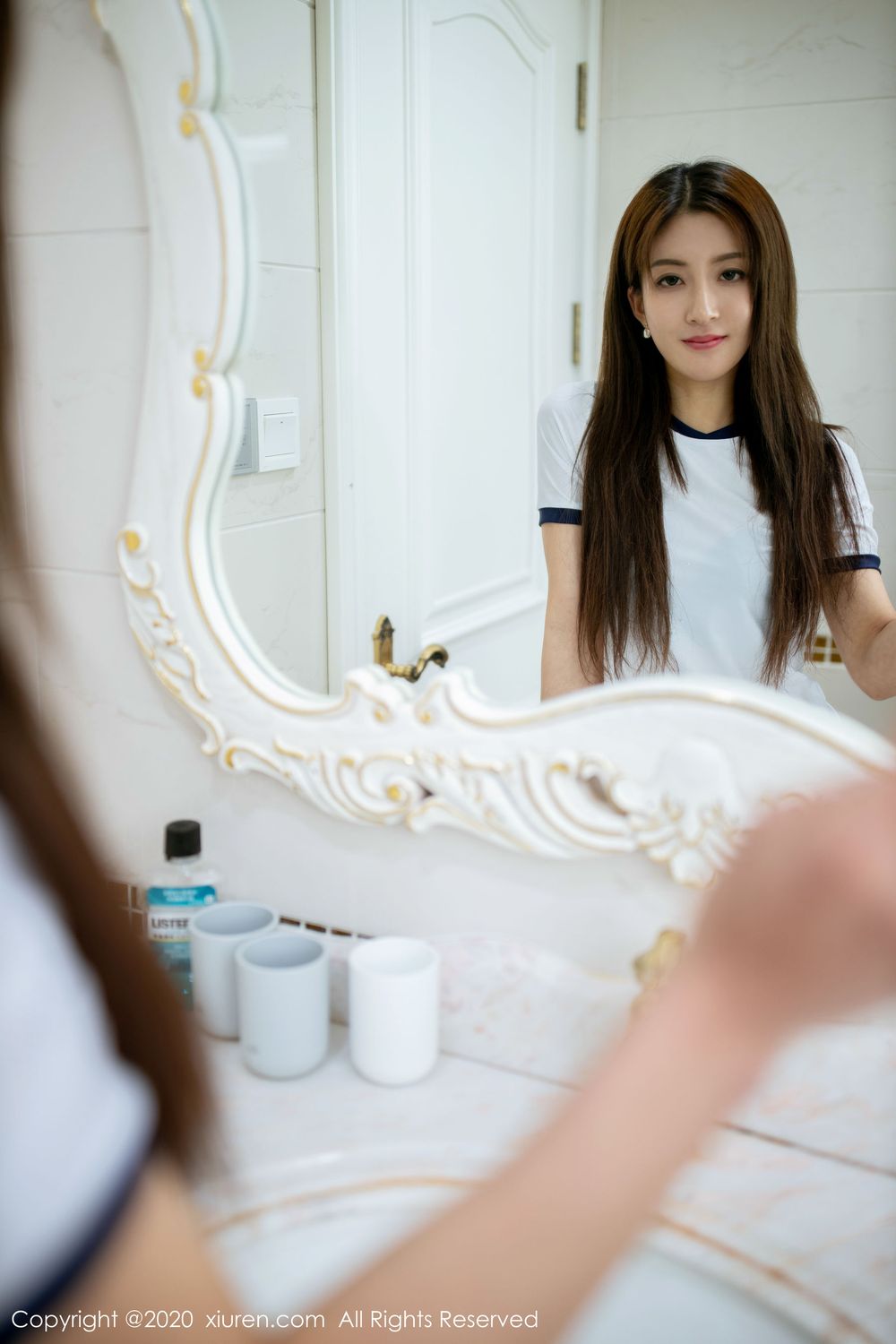 美女模特林文文yooki - 浴室体操服湿身系列写真