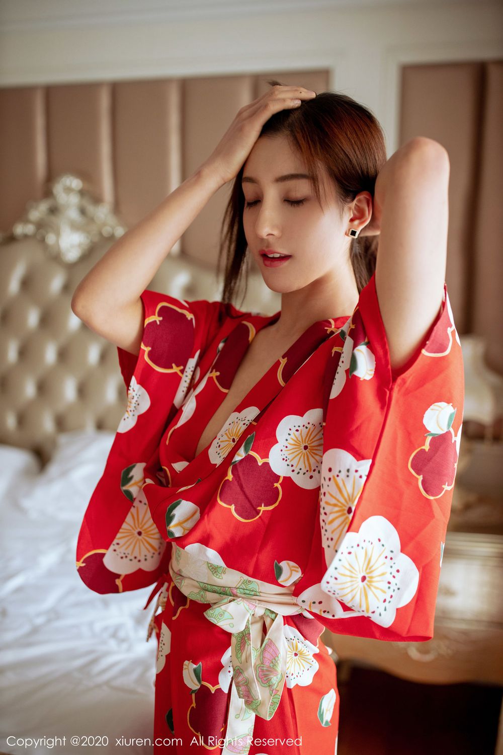 美女模特林文文yooki - 和服黑丝系列私房写真