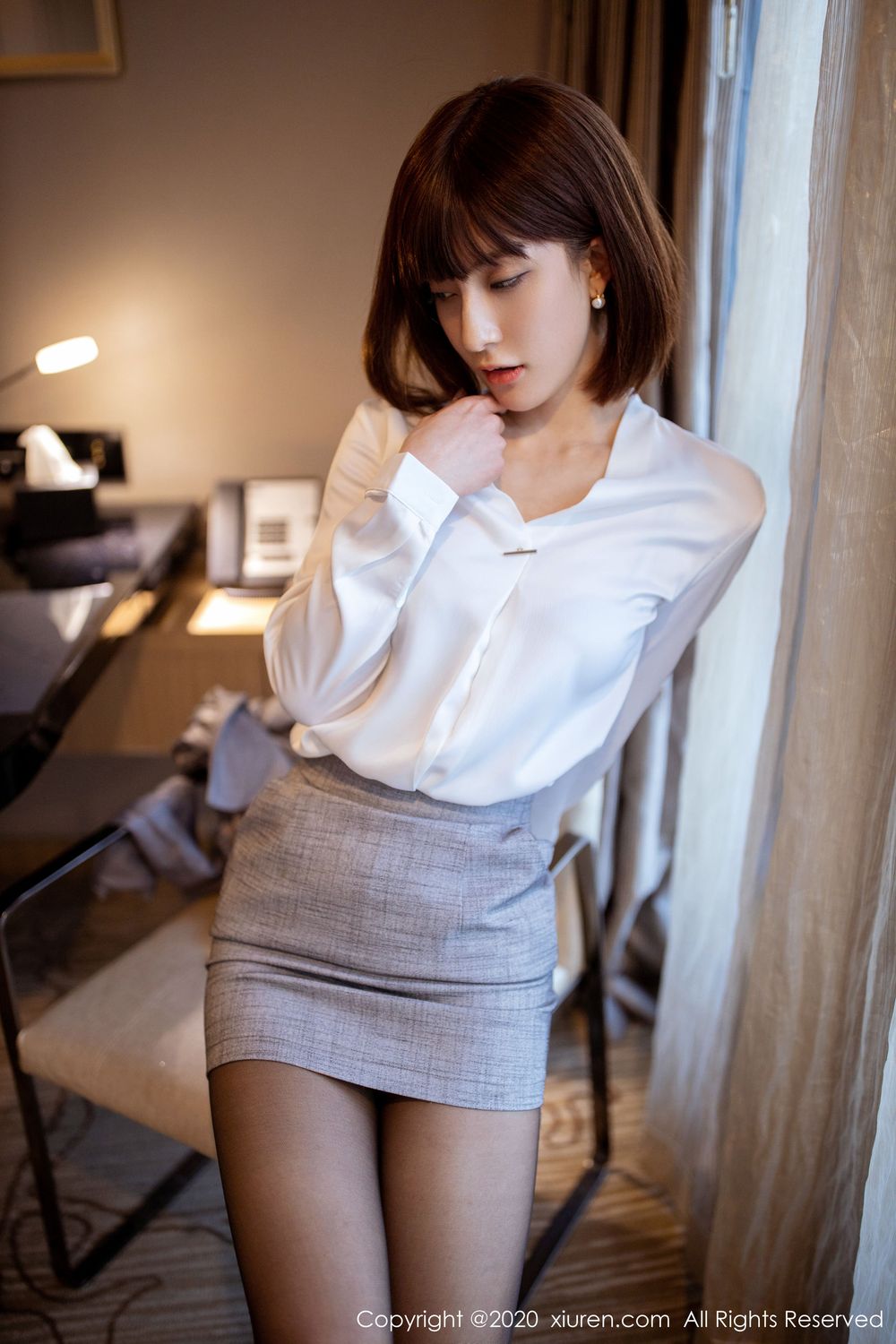 美女模特林文文yooki - 职业制服与极致黑丝系列写真